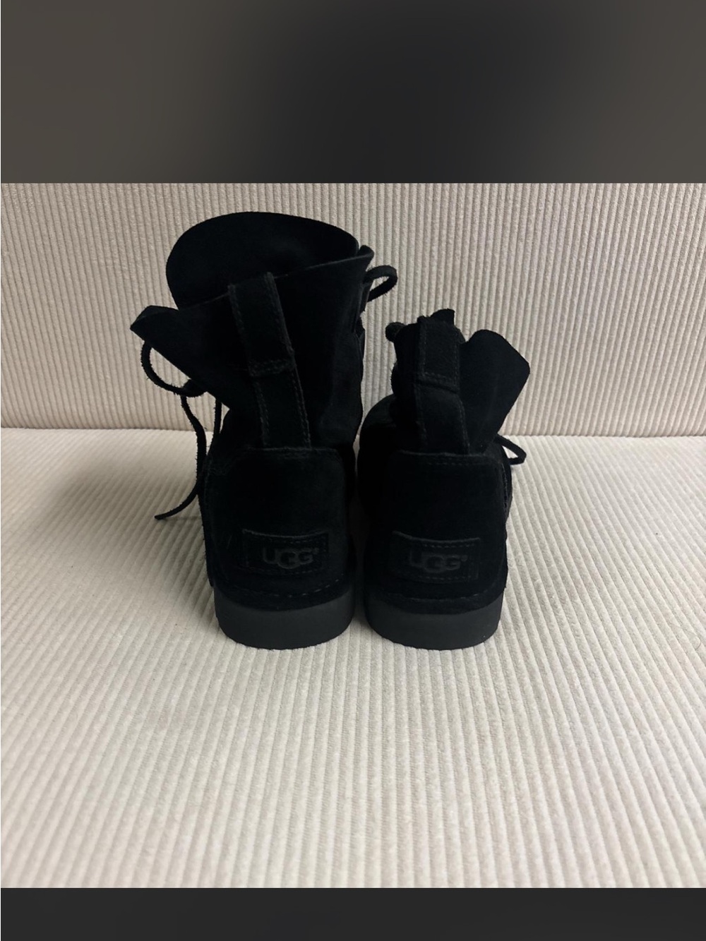 UGG Black Suede Ankle Boots - Picture 3 of 5